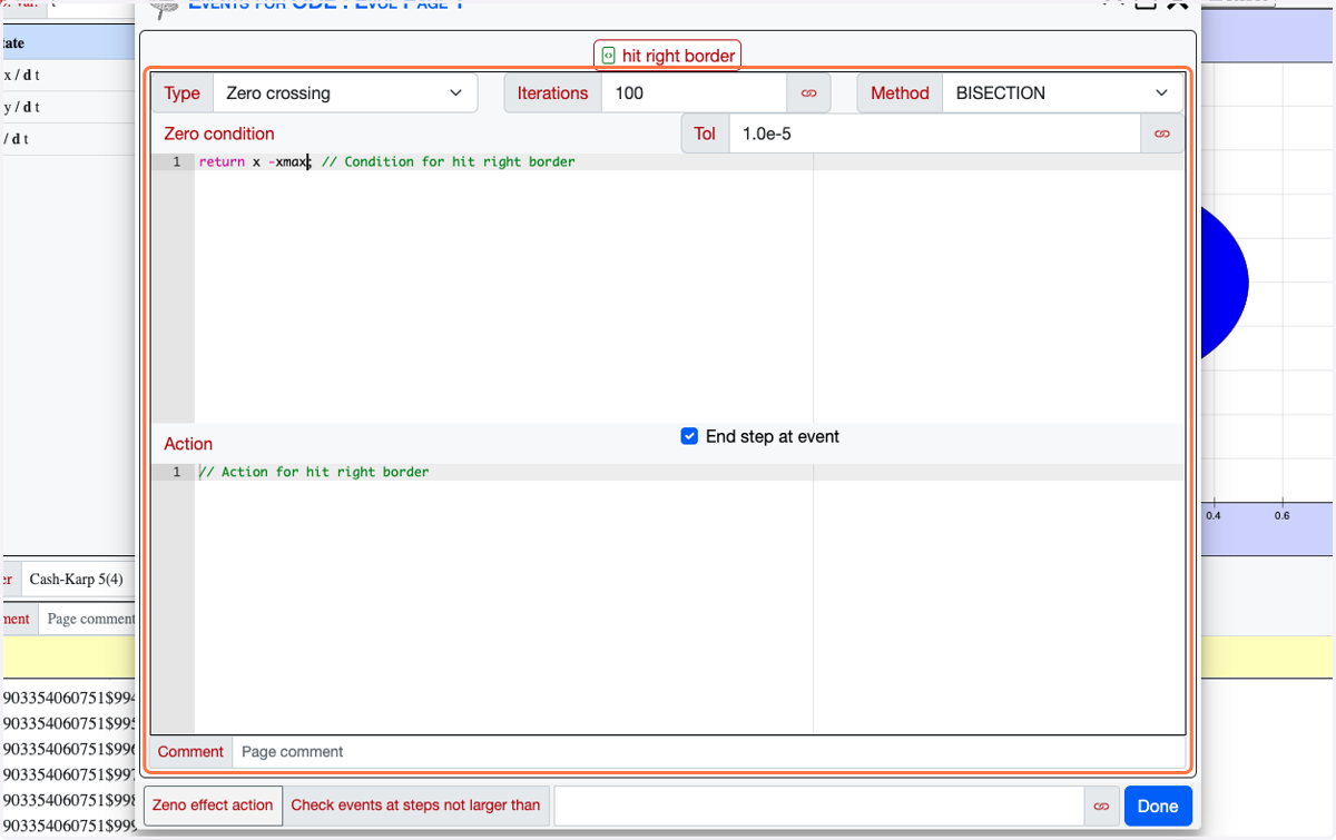 Click on hit right border