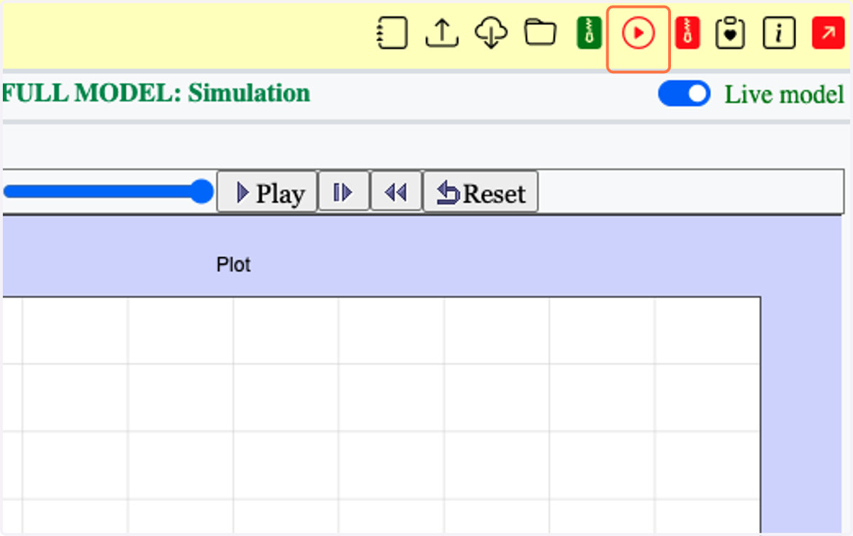 Click on Run the simulation