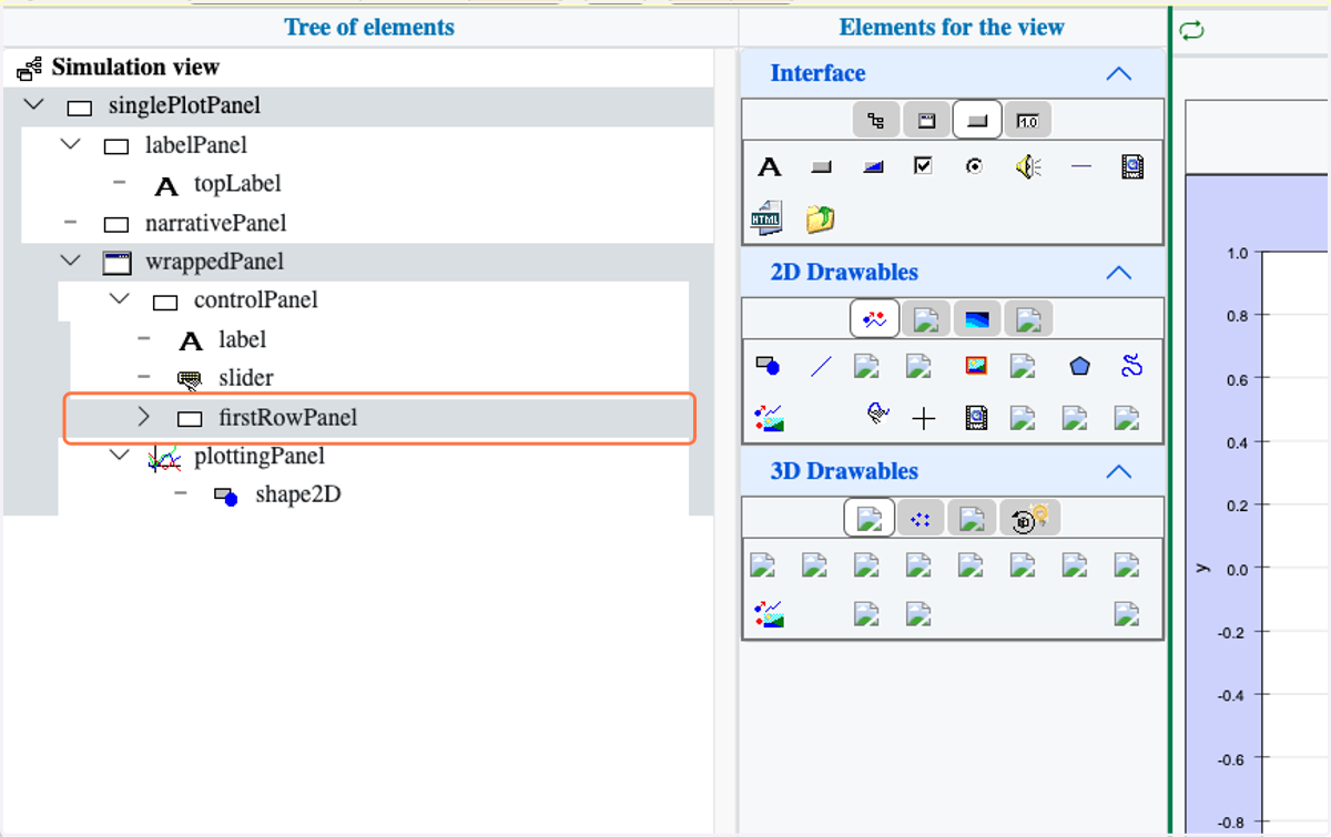 Click on firstRowPanel