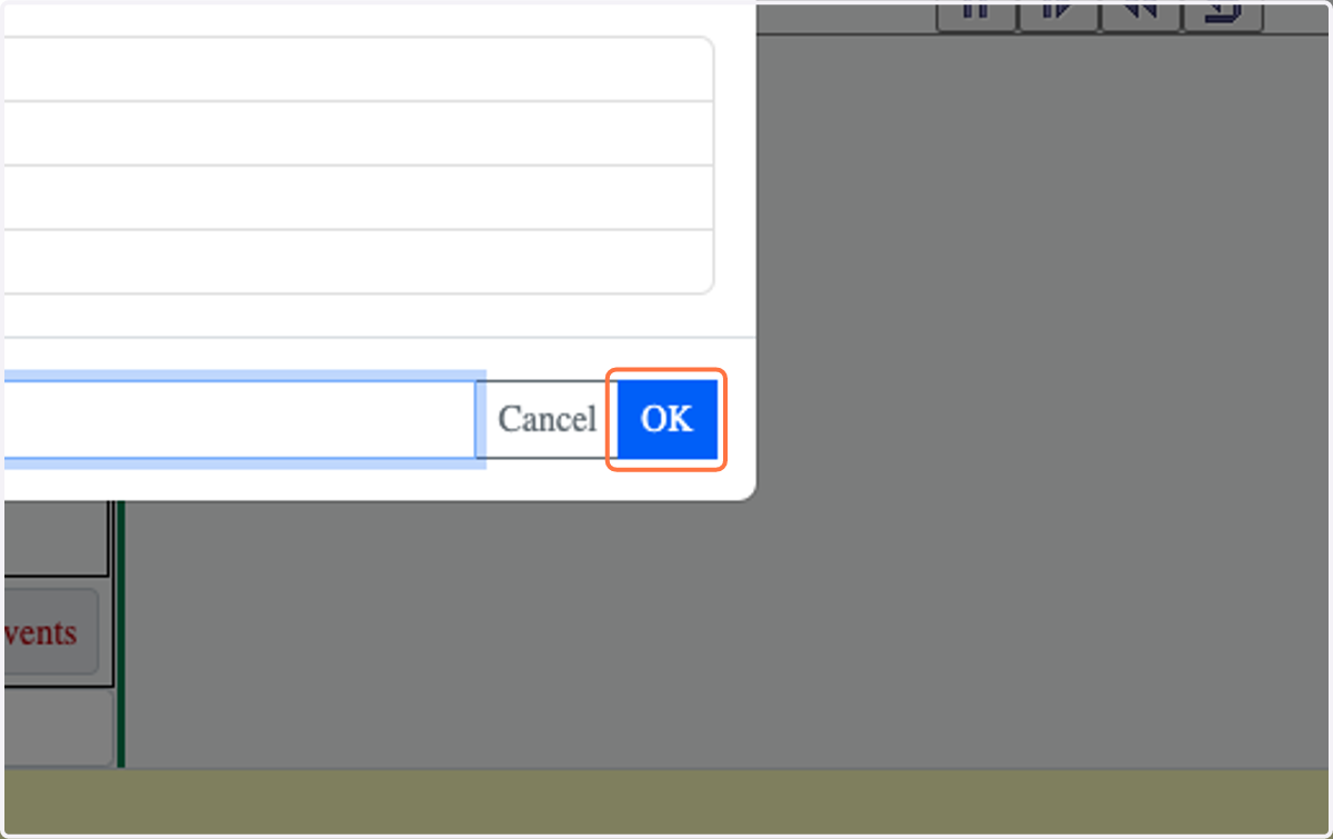 Click on OK