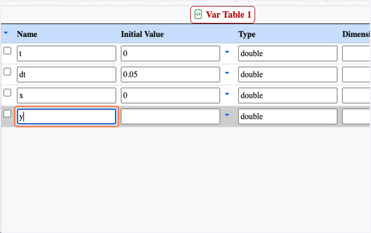 Type "y" for position in y direction