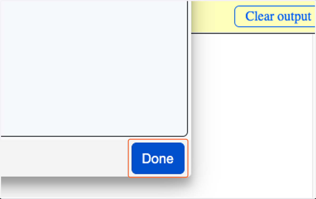 Click on Done