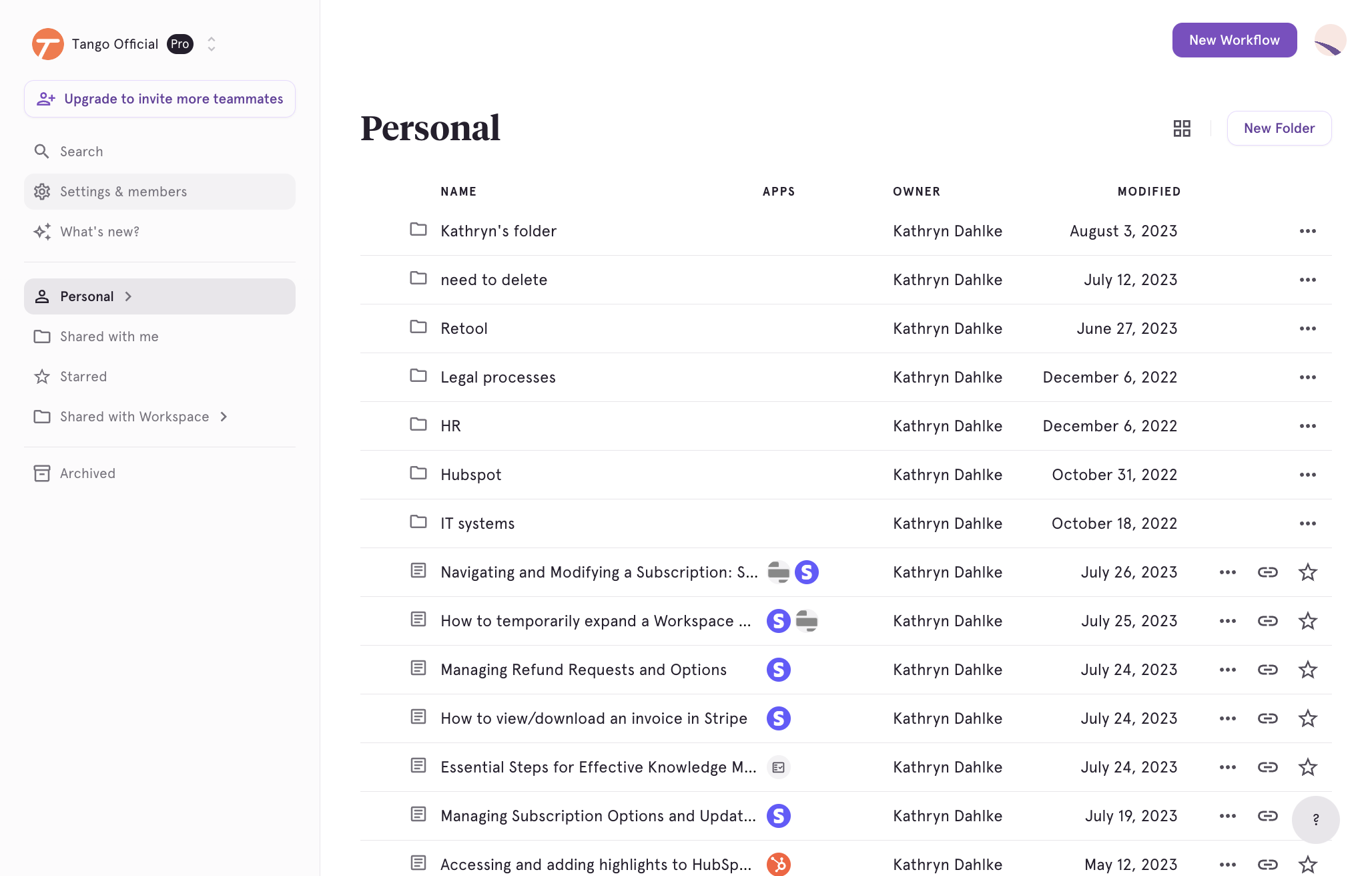 Click on Settings & members