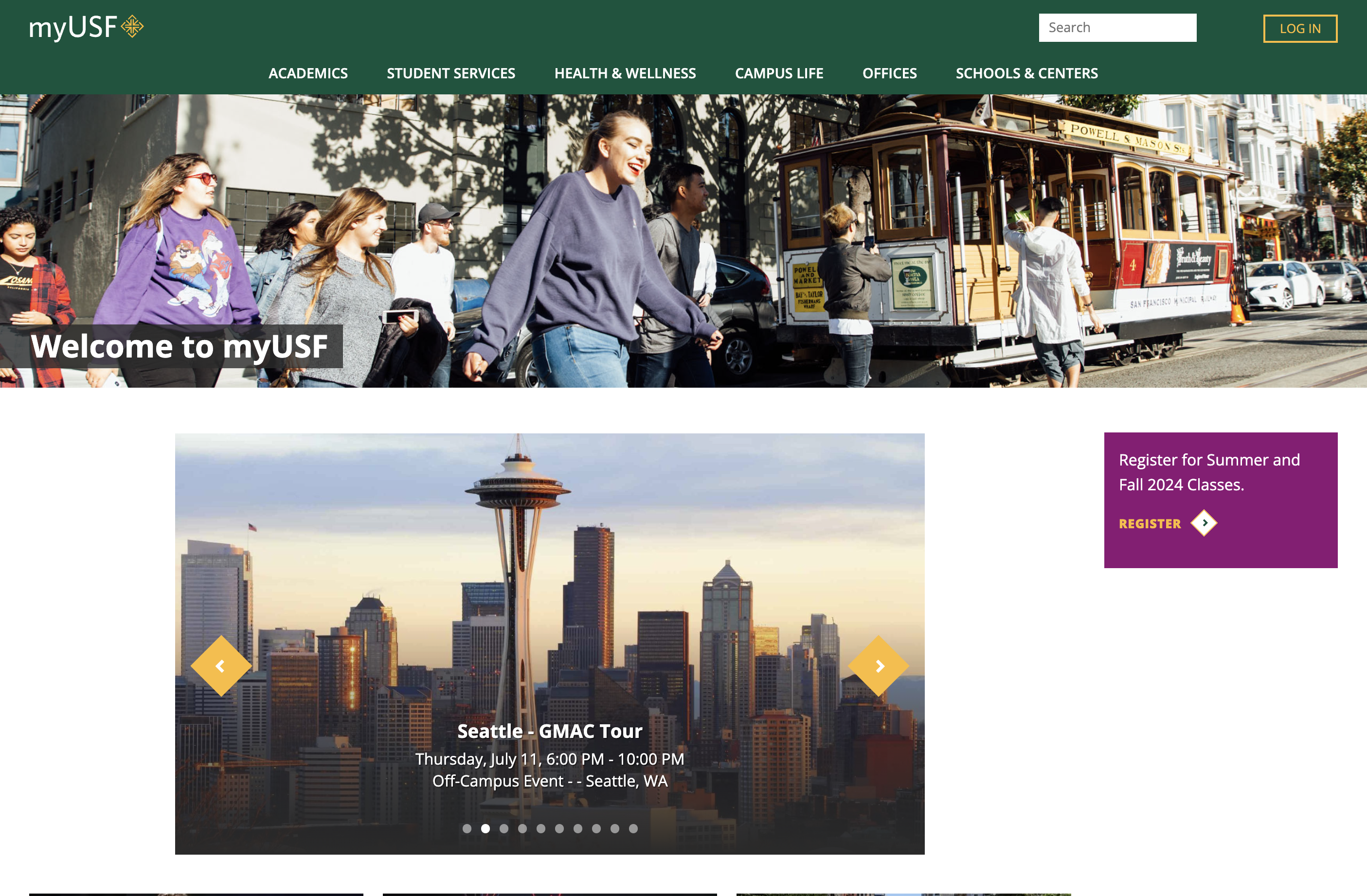 Click on LOG IN