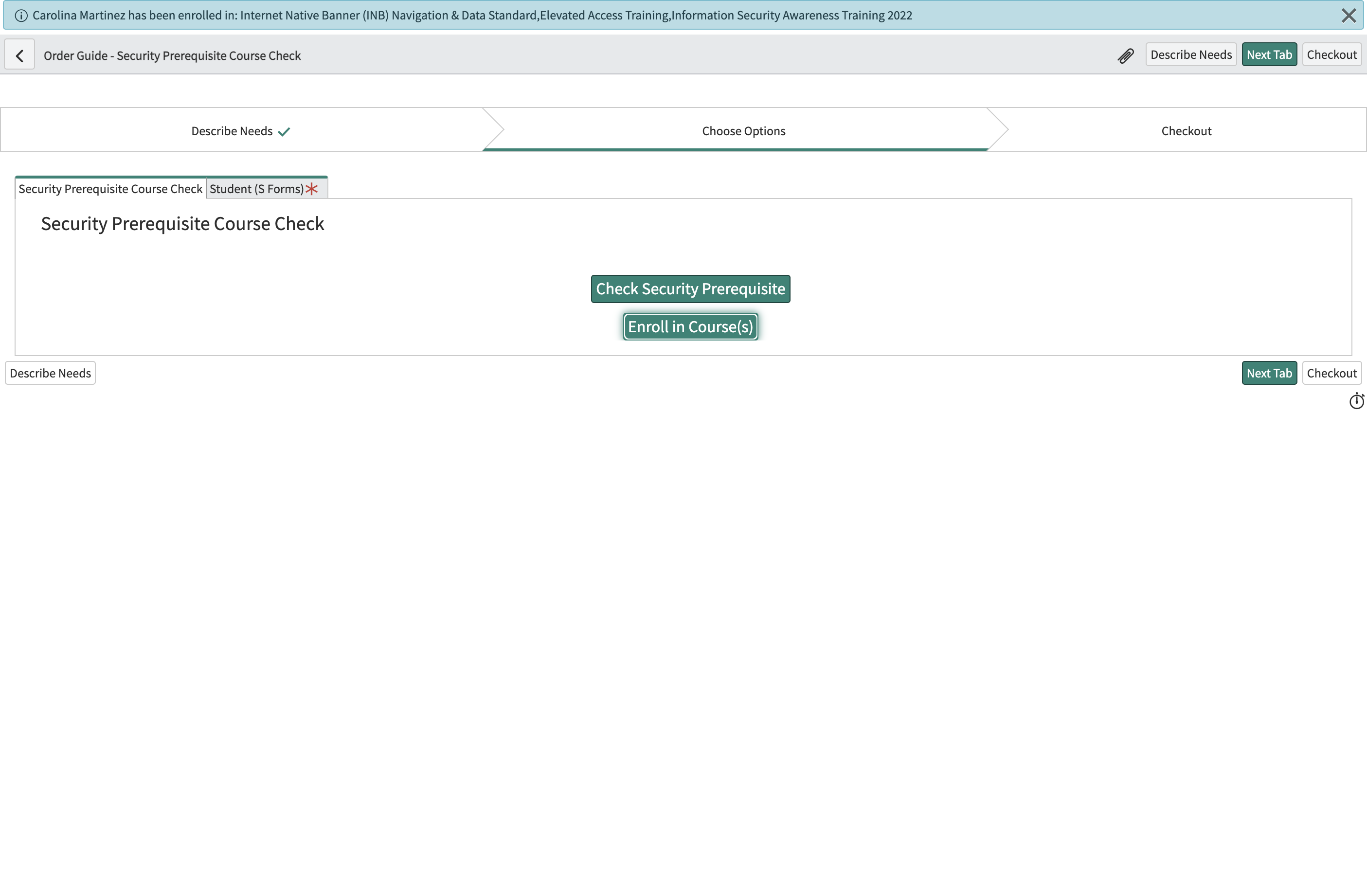 Select required tab for each form