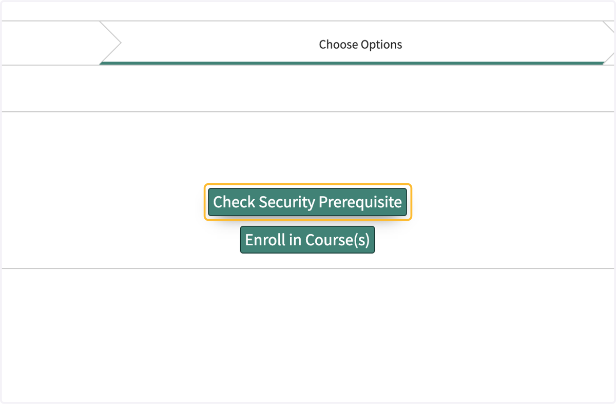 Click on Check Security Prerequisite