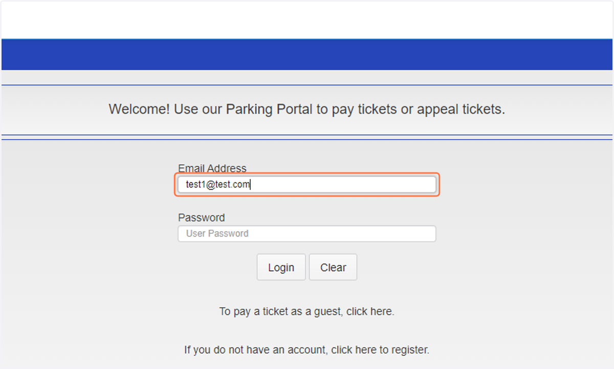 Enter your email address you used to register