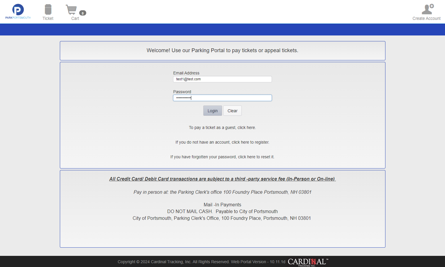Click on Login