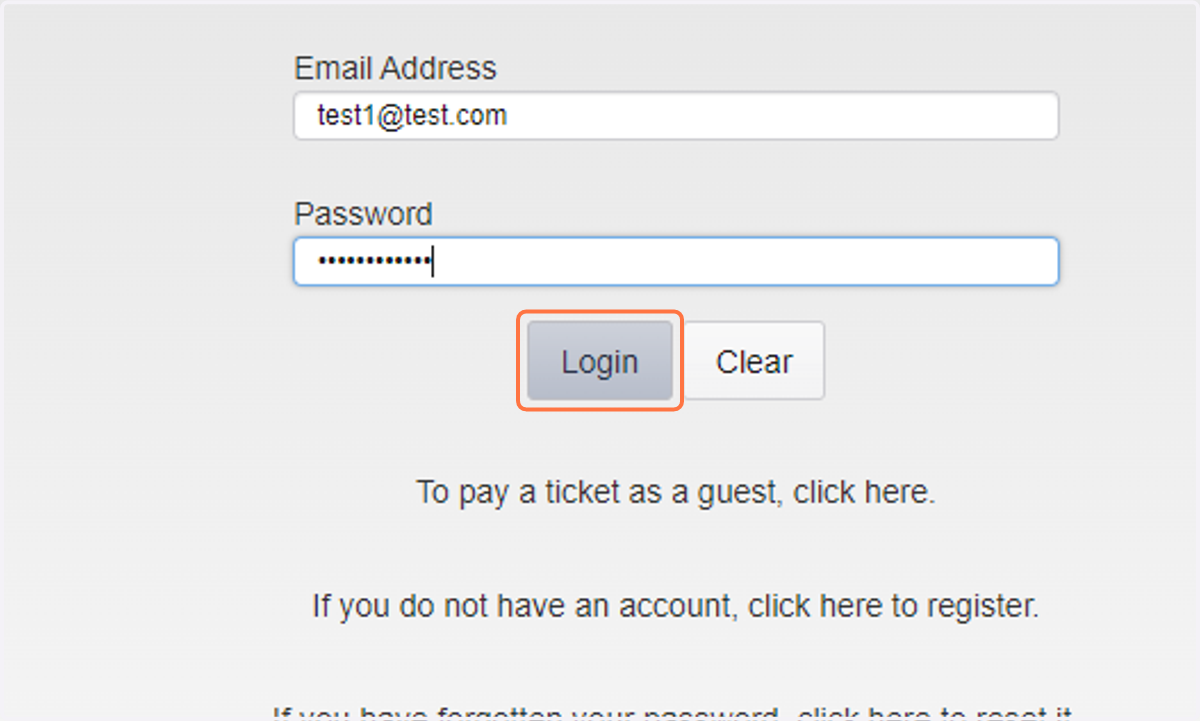 Click on Login