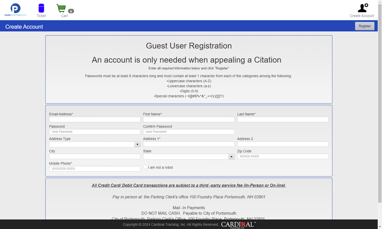 Click on Register