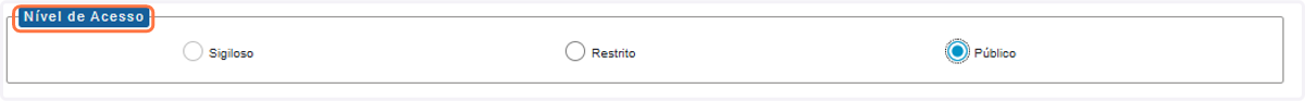 Nível de Acesso