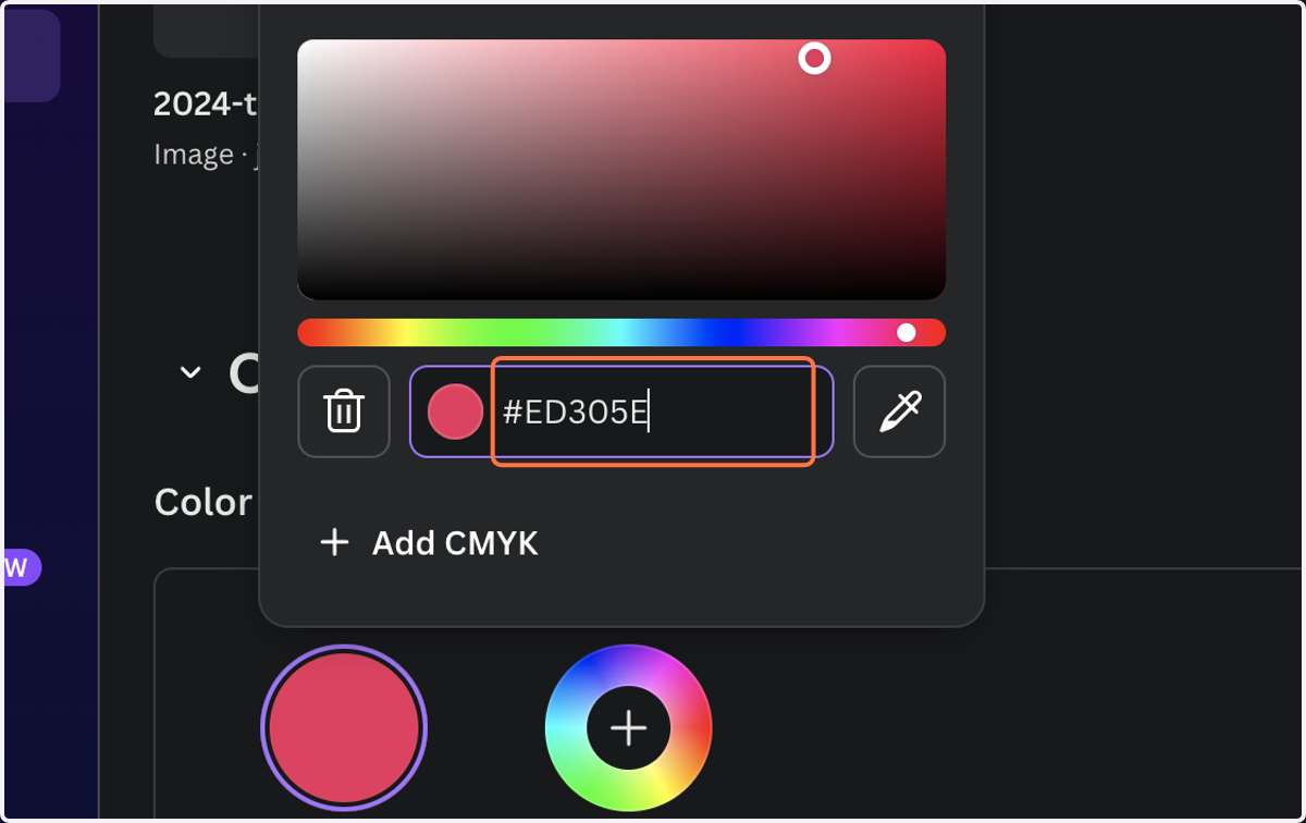 type or paste brand color hex code