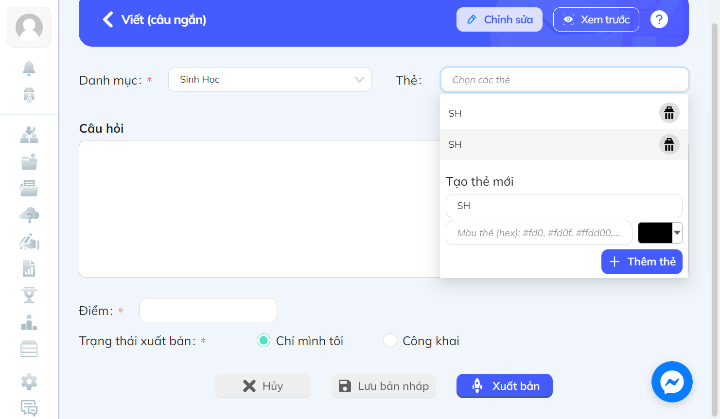 Nhấn chọn "Thêm thẻ" khi đã hoàn tất