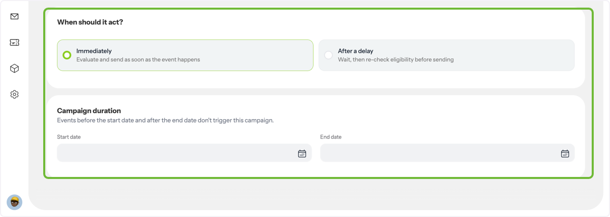 Select Timing and Duration