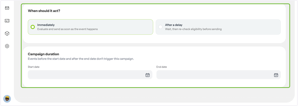 Select Timing and Duration