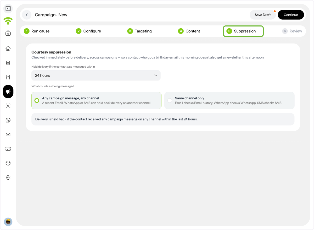 Configure Message Suppression