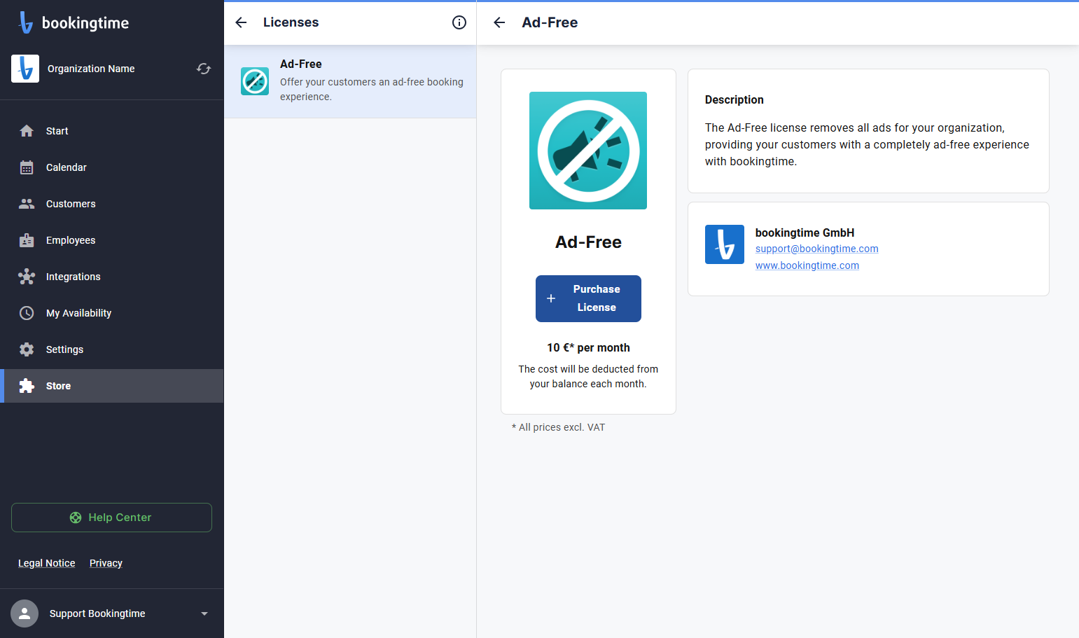 Click on Purchase License