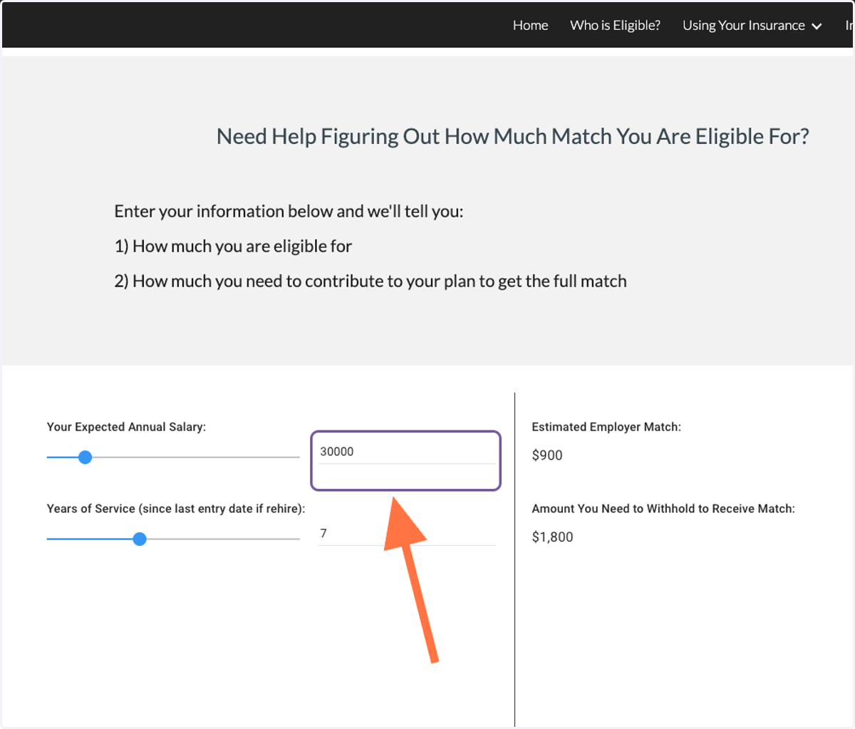 Next to "Your Expected Annual Salary" list your expected yearly income amount