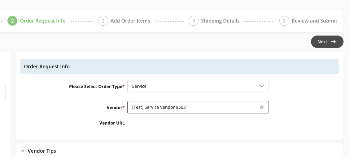 Locate Vendor