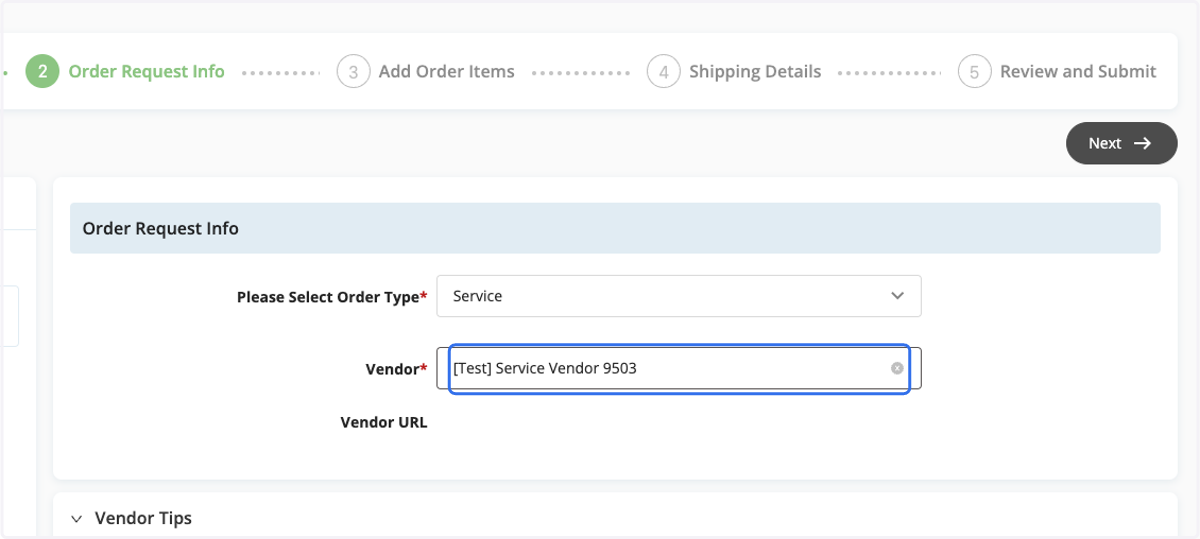 Locate Vendor
