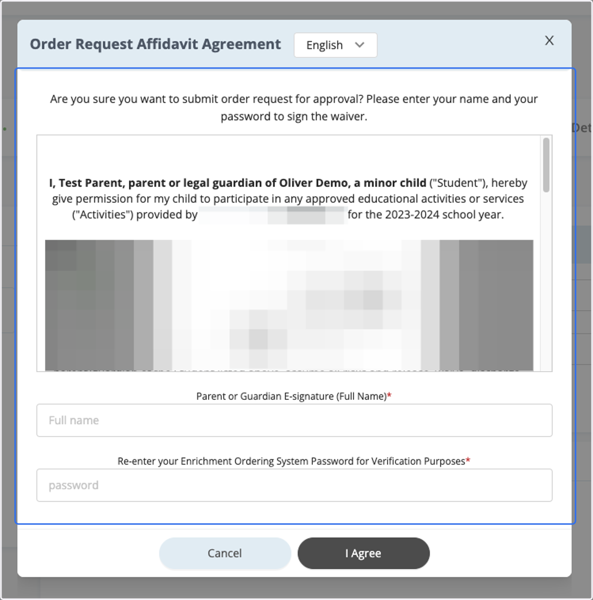 Sign Waiver or Affidavit