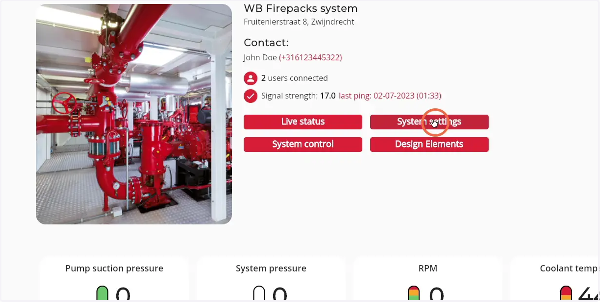 Click on 'System settings'