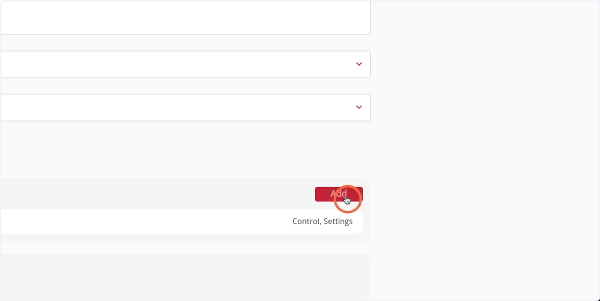 Click the 'add' button of the 'Users with access' component