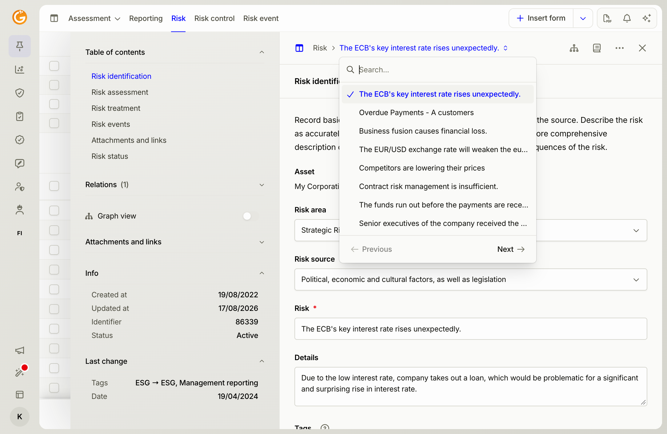 You can switch between forms using the menu at the top without closing the currently open form.