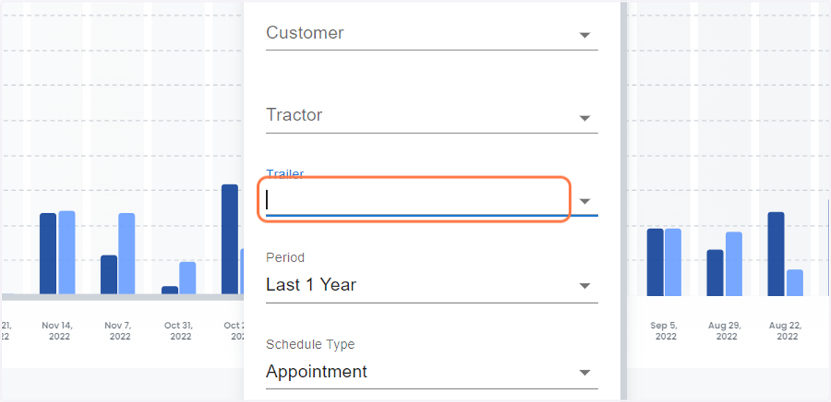 Click on Trailer to select a specific Trailer