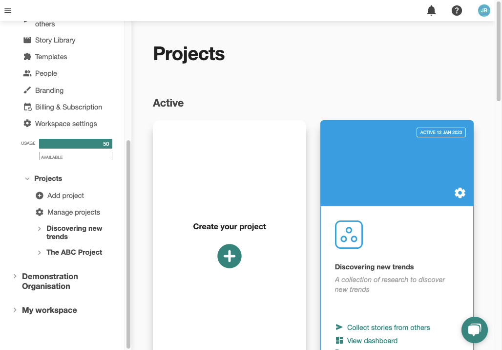 Select a project where you wish to upload the consent form