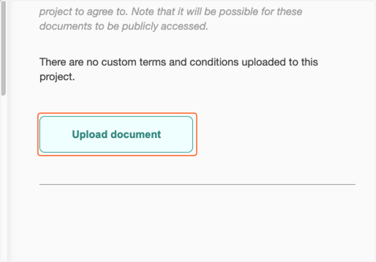 Click Upload document and select a file from your device