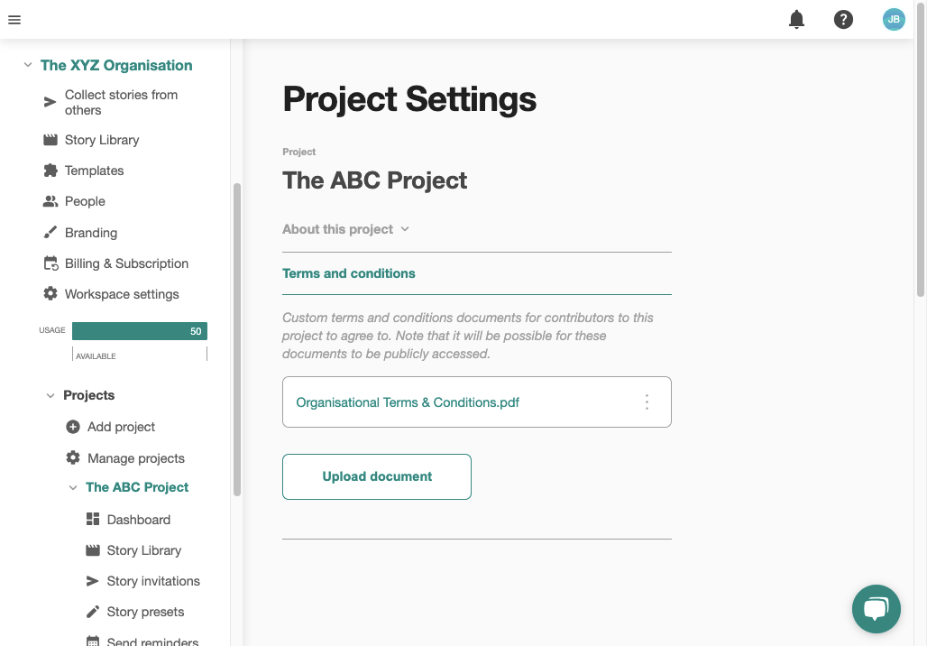 To rename or remove the consent form, click on the menu button