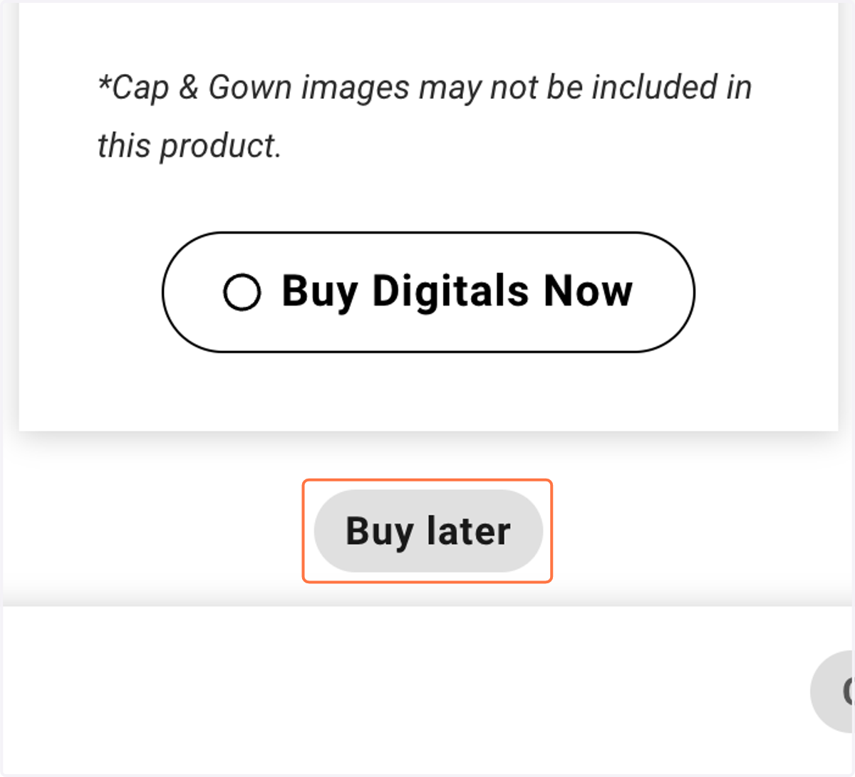 Click on Buy later