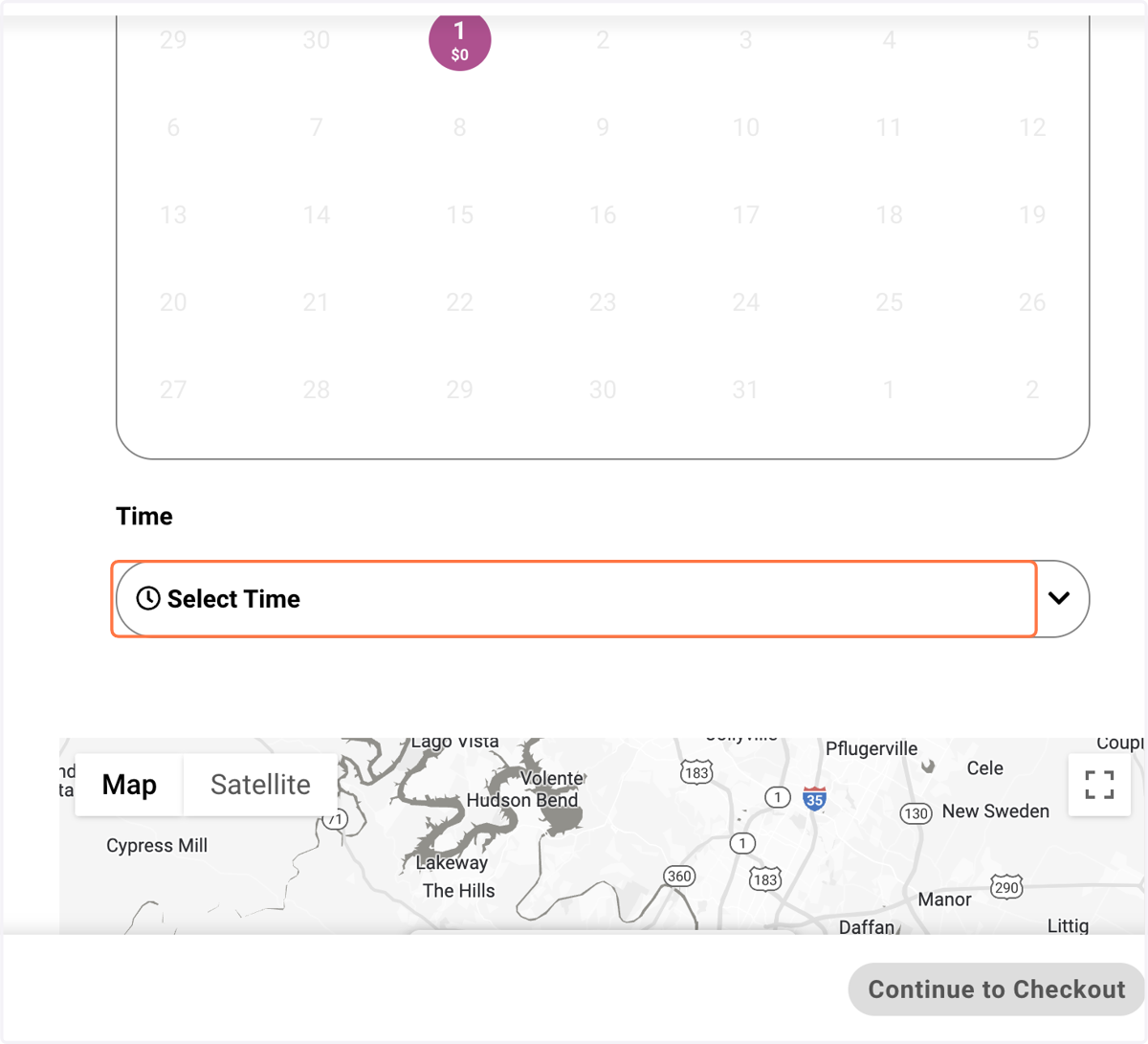 Click on Select Time