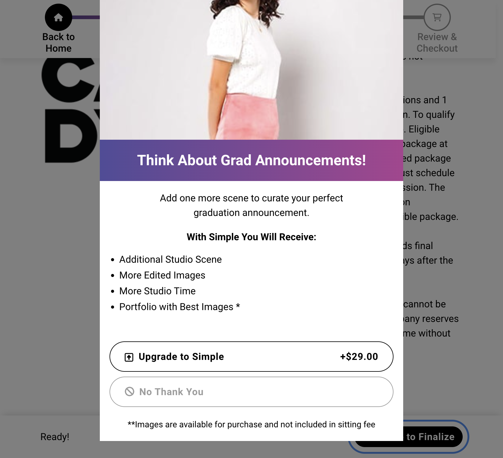 Click on No Thank You