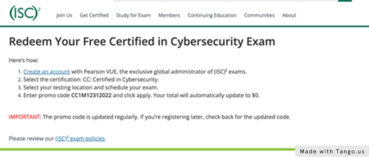 Isc Cc Risk Identification How to Enrol in the (ISC)² Certified in Cybersecurity℠ (CC) Online Self ...