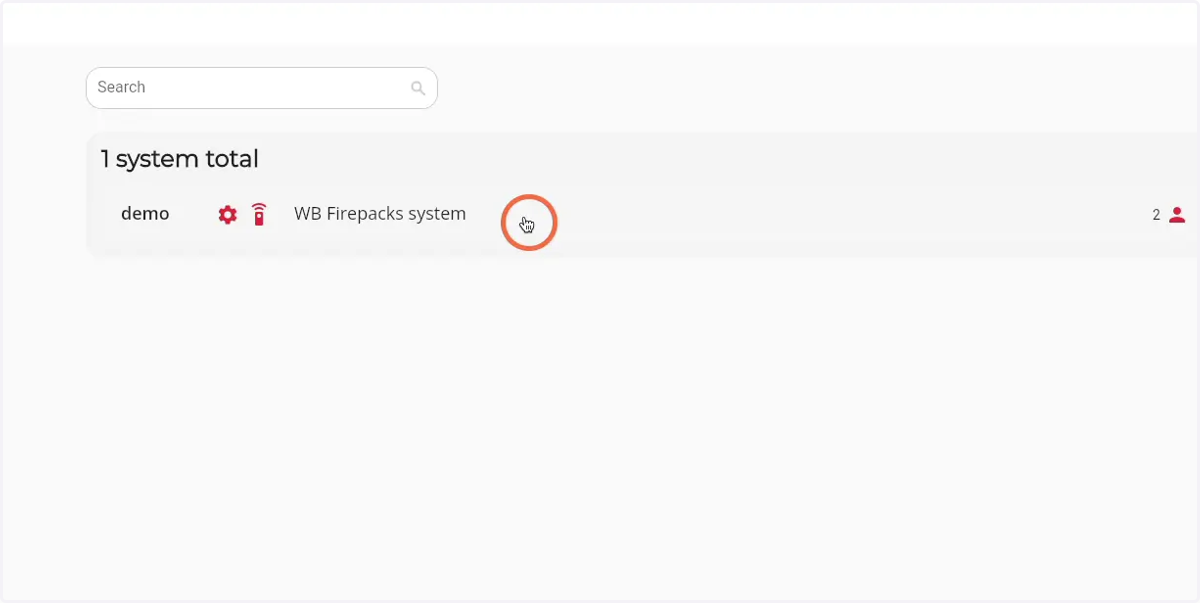 Click on the Firepack that you would like to add a digital control unit to