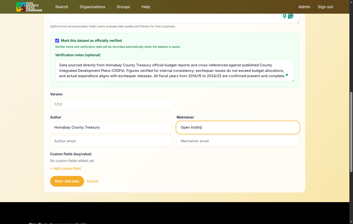 Provide the maintainer for this dataset