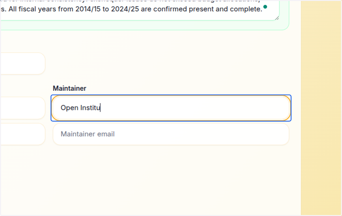 Provide the maintainer for this dataset