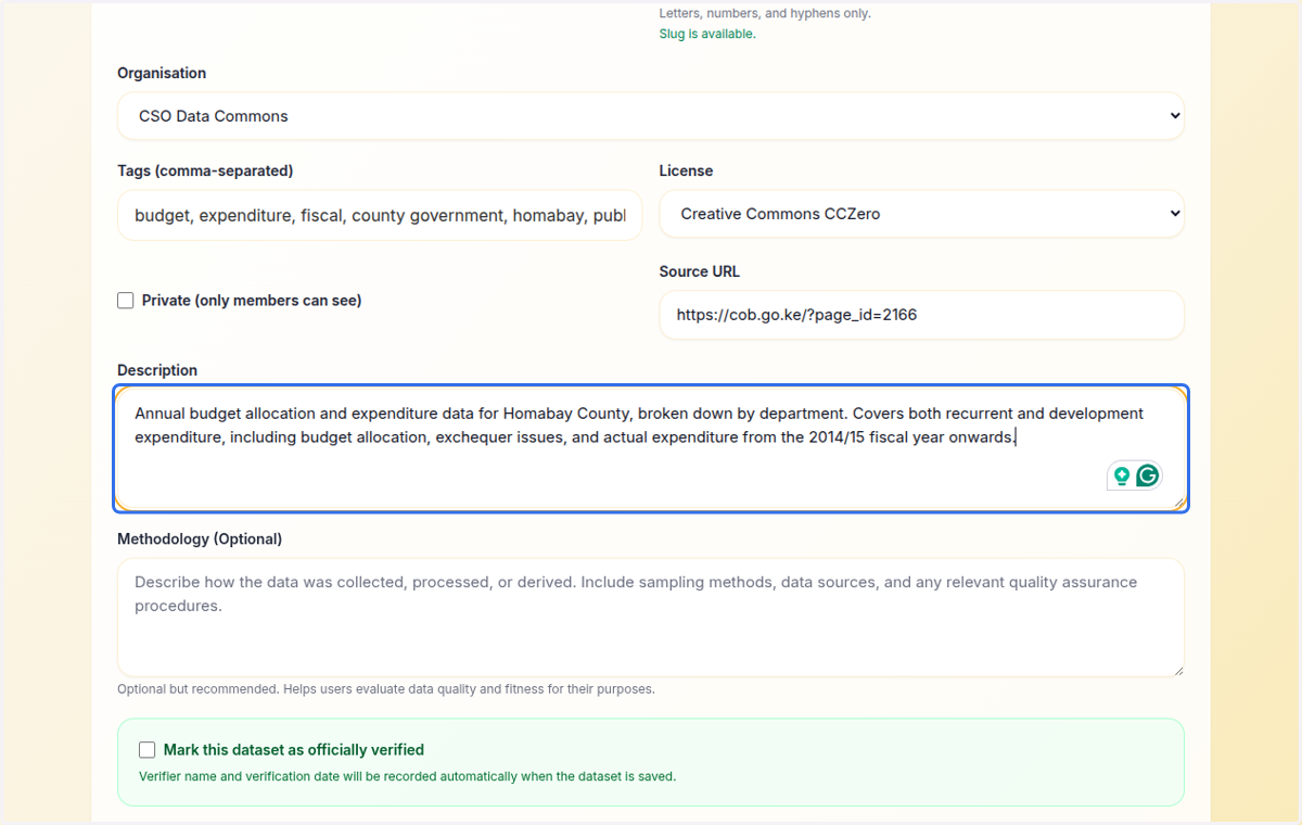 Provide a description for this dataset. Descriptions help other users find out what this dataset is all about