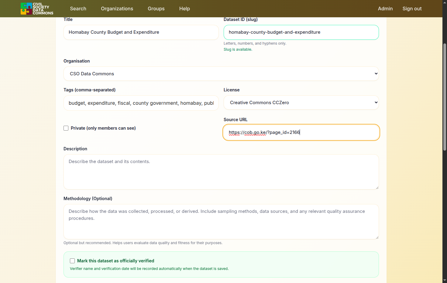 Provide the source URL for this data: leave the field empty if the data came from the organization.
