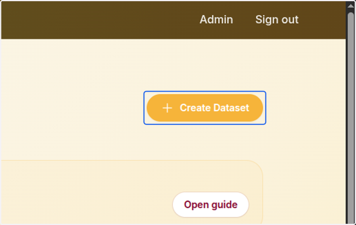 Click on Create Dataset