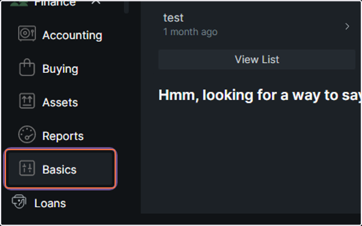 Click on Basics