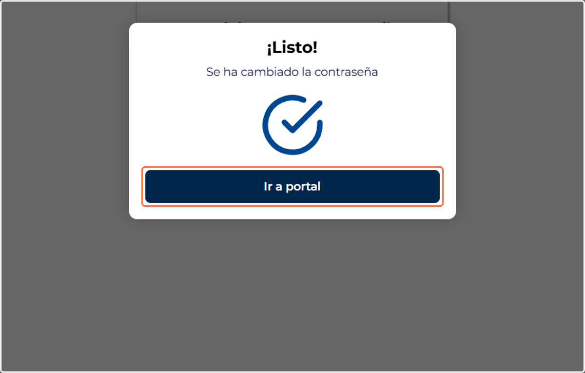¡Listo! Cambiaste tu contraseña