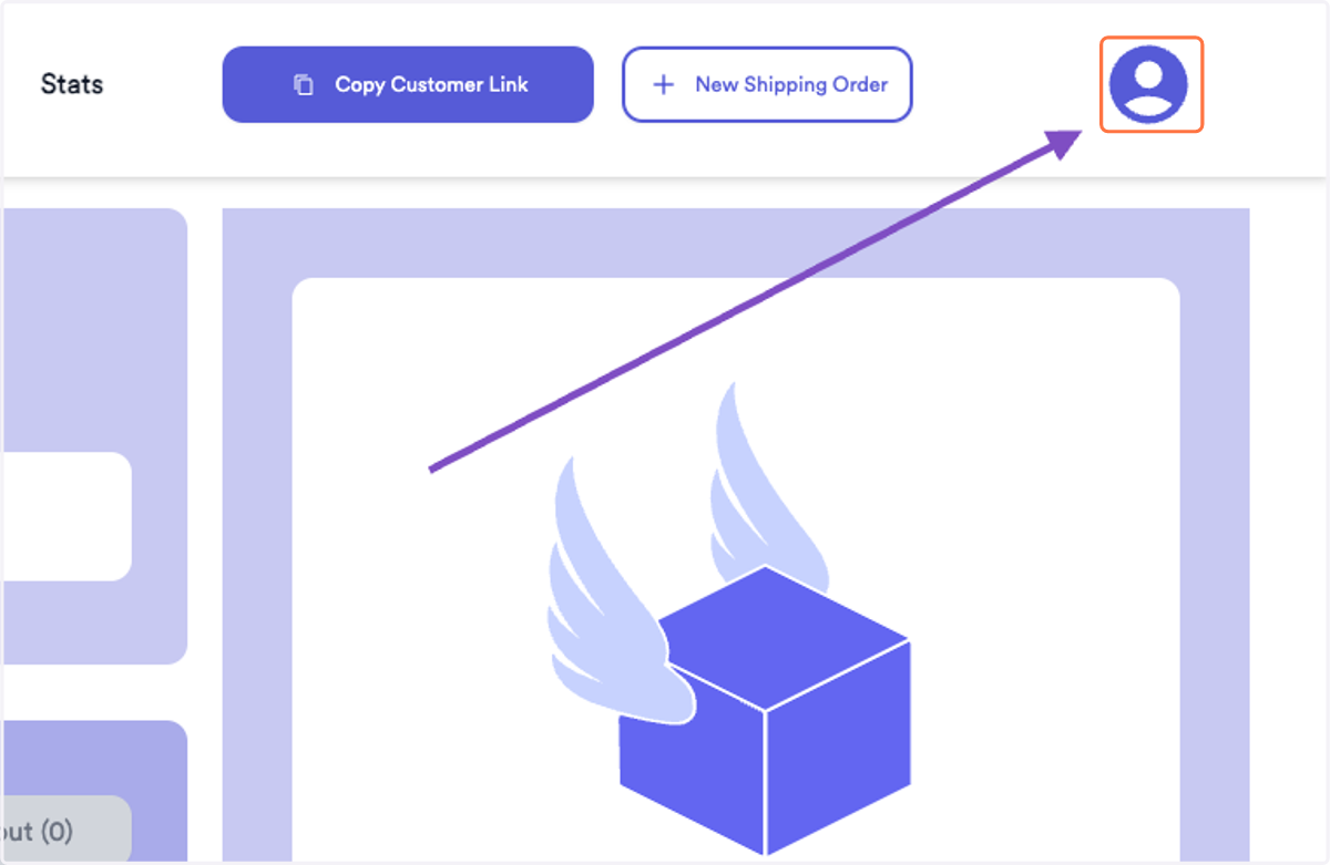 Go to the profile icon in the top right corner to complete the set up