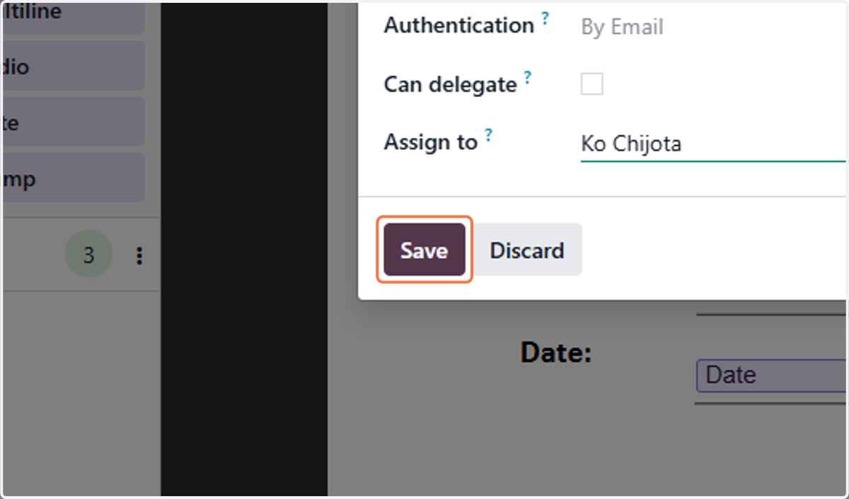 Click on Save