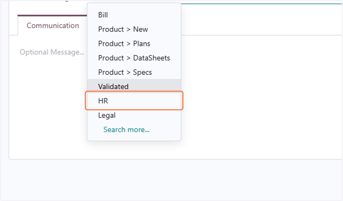 Click on HR
