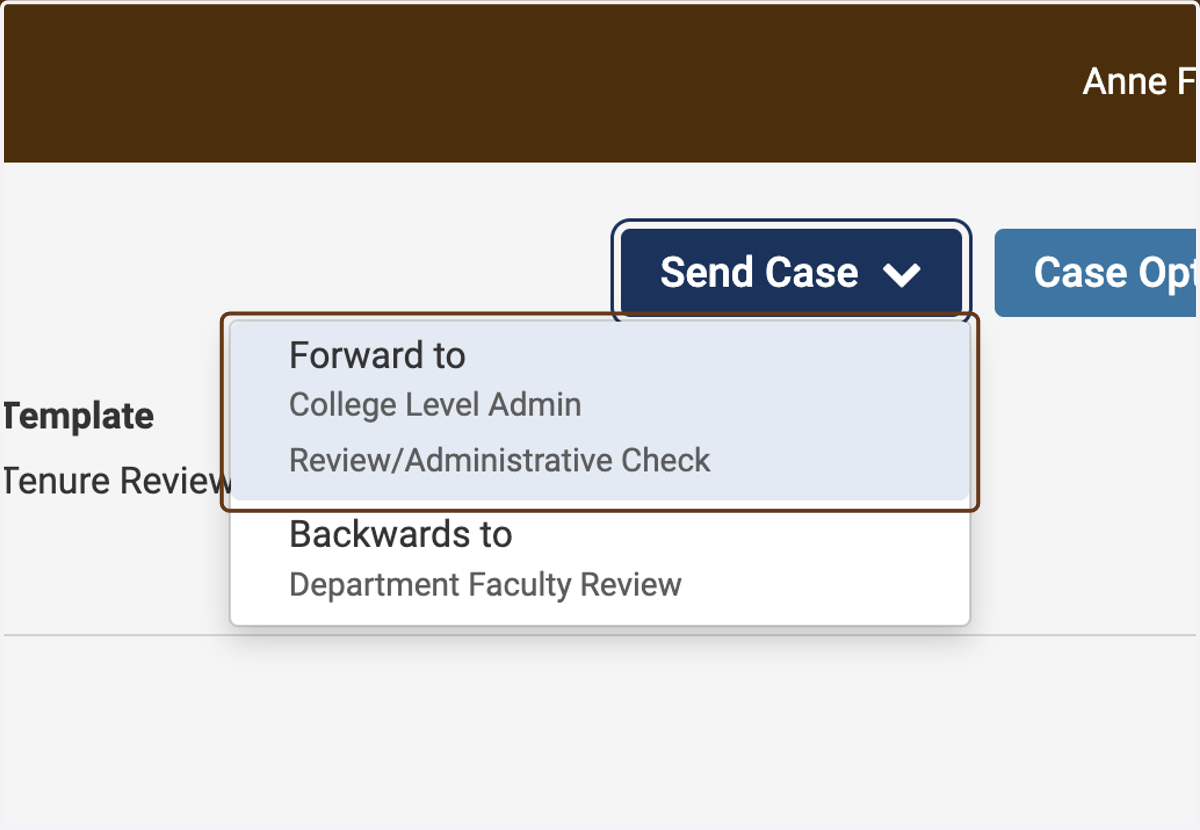 Click on Forward to College Level Admin Review/Administrative Check