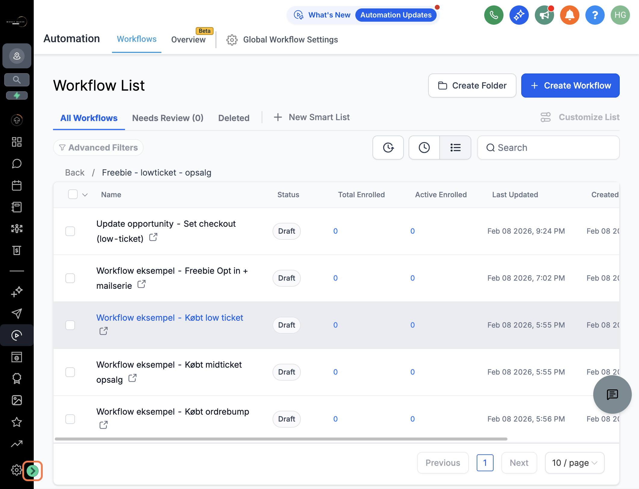 Leadet har nu købt et produkt - gå derfor ind i dit eksisterende købs-workflow for det relevante produkt