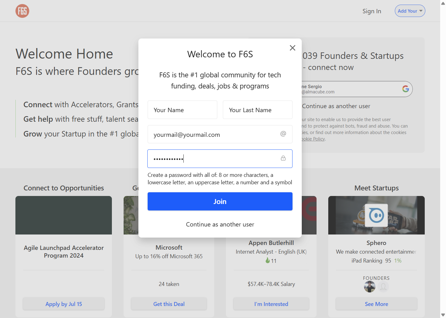 Enter your password, following the instructions below.